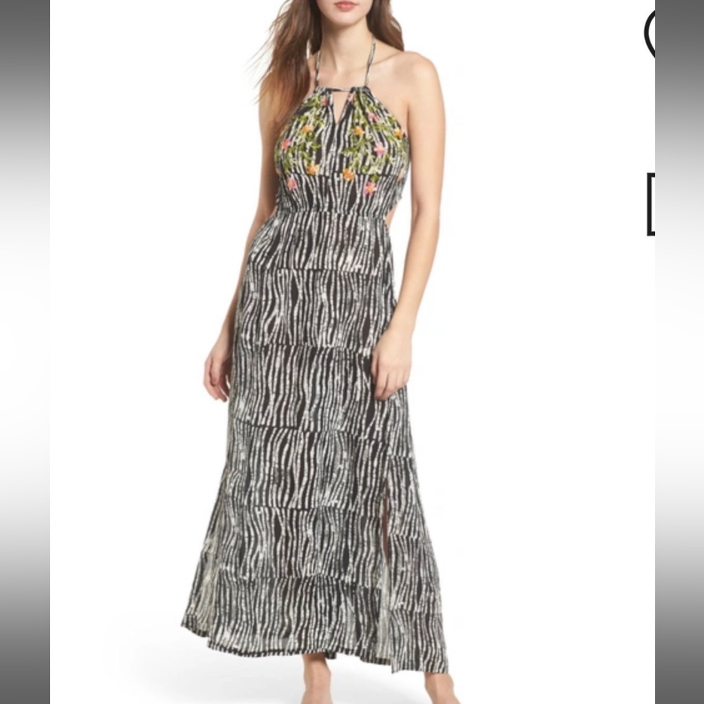 Nwt Raga Before Dawn Keyhole Maxi Dress Size Medium
